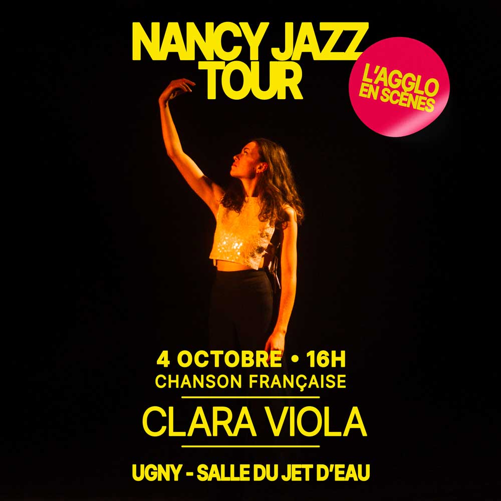 Affiche du concert Clara Viola (Chanson française) — Dimanche 4 octobre à 16h, Salle du jet d'eau, Ugny