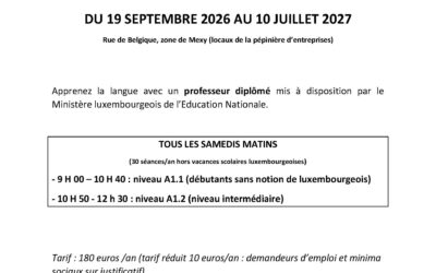 Cours de Luxembourgeois pour adulte à Mexy